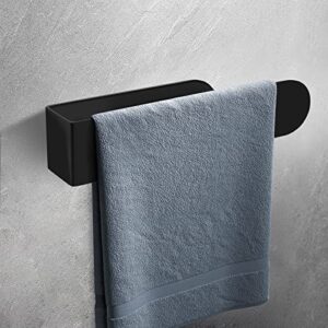 bicico hand towel holder, black towel bar, self adhesive bathroom hand towel holder stick on wall, kitchen towel holder, sus 304 stainless steel