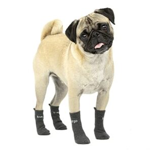 kurgo blaze dog socks - stretch socks for dog shoes - makes putting on dog shoes easier - pet socks for outdoors - heel tab, fast drying fabric, secure fit - small