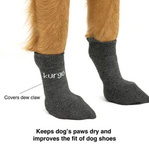 Kurgo Blaze Dog Socks - Stretch Socks for Dog Shoes - Makes Putting On Dog Shoes Easier - Pet Socks for Outdoors - Heel Tab, Fast Drying Fabric, Secure Fit - Small