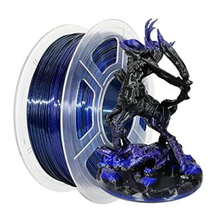 3d printer filament, 3d pla filament bundle 1.75mm three color silk, silk shiny blue purple black filament 3d printing filament, dimensional accuracy +/- 0.02mm, fit most fdm printer,1 kg /2.2lb