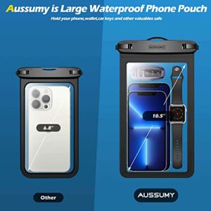 Large Waterproof Cell Phone Pouch : 3 Pack Underwater Clear Cellphone Holder Protector - Universal Water Proof Dry Bag Case with Neck Lanyard for iPhone Samsung Galaxy for Beach Swimming Pool