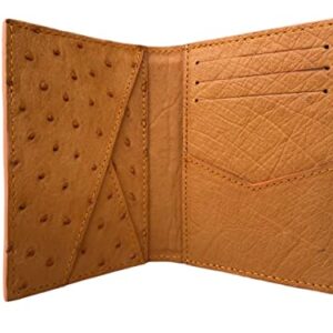 Double side Orange Body Ostrich leather skin Credit Cardholder, leather credit cardcase, leather creditcard cover