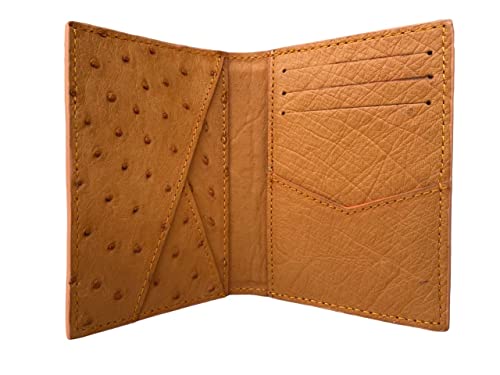 Double side Orange Body Ostrich leather skin Credit Cardholder, leather credit cardcase, leather creditcard cover