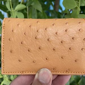 Double side Orange Body Ostrich leather skin Credit Cardholder, leather credit cardcase, leather creditcard cover