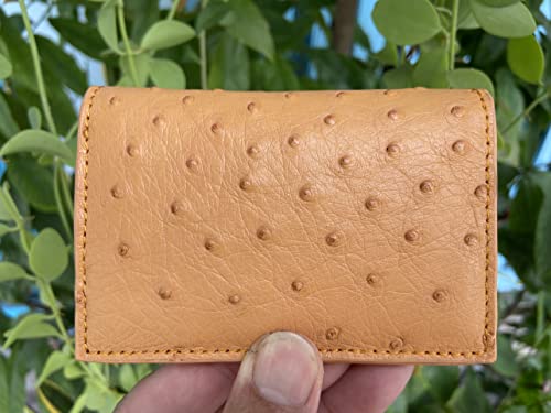 Double side Orange Body Ostrich leather skin Credit Cardholder, leather credit cardcase, leather creditcard cover