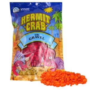 Reptile and Hermit Crab Supplies, Food Pouch, Habitat, Neon Gravel, Mister Trainer, and Seashell Palm Tree Accessory, All in one Starter Pack, 5 Items