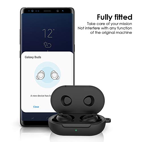 Soft Silicone Skin Case for Samsung Galaxy Buds Plus Case (2020)/ Galaxy Buds Case (2019), Shock-Absorbing Case Cover Accessories with Keychain