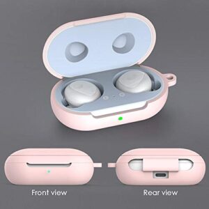 Soft Silicone Skin Case for Samsung Galaxy Buds Plus Case (2020)/ Galaxy Buds Case (2019), Shock-Absorbing Case Cover Accessories with Keychain