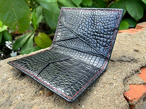 Vietnam Double side Black Crocodile Alligator leather skin Credit Cardholder, leather credit cardcase, leather creditcard cover