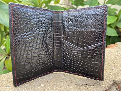 Vietnam Double side Black Crocodile Alligator leather skin Credit Cardholder, leather credit cardcase, leather creditcard cover