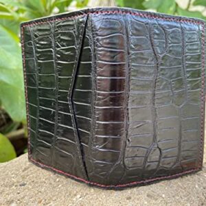 Vietnam Double side Black Crocodile Alligator leather skin Credit Cardholder, leather credit cardcase, leather creditcard cover