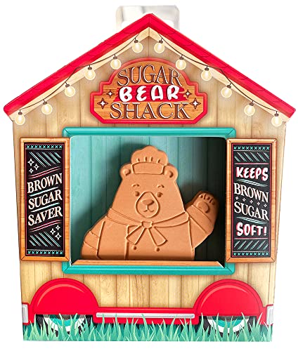 Talisman Designs Sugar Bear Saver | Cute & Adorable Design | Keeps Brown Sugar Fresher, Longer | Terracotta Brown Sugar Saver | Use for Dried Fruits, Bagels, Marshmallow & More