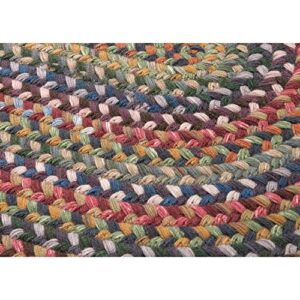 Meadows Soft Wool Braided Area Rug for Living Rooms and Bedroom - Made in USA - Classic Multi, Oval 2' X 4'