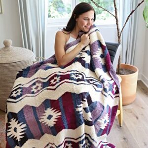 Catalonia Southwest Throw Blanket, Aztec Blanket for Couch or Room Decor, Reversible Comfy Fluffy Blanket, Gift Blanket, 50x60 inches