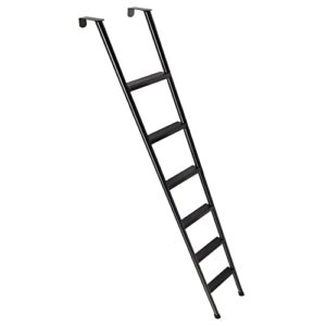 recpro rv bunk ladder 85" | black | mounting brackets included | aluminum | made in usa