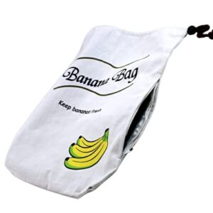 Banana Storage Drawstring Bag With Side Zipper Keeps Them Fresher Longer