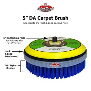 Detail Direct Carpet and Upholstery Brush Kit with 5" Backing Plate for Dual Action Polishers, Hook and Loop (3 Piece Set)