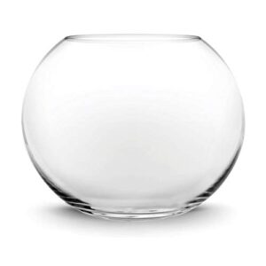 cys excel large glass bubble bowl (h-13.5" w-15.25", approx. 9 gal.) | multiple size choices fish bowl vase | glass round bowl terrarium | globe flower vase centerpiece