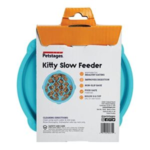 Catstages Kitty Slow Feeder Cat Bowl, Blue