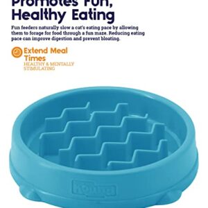 Catstages Kitty Slow Feeder Cat Bowl, Blue