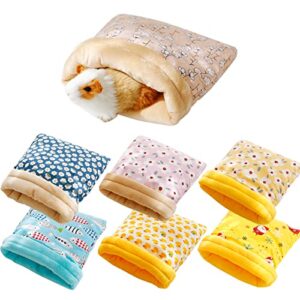 Yoxebo Hamster Sleeping Bag,Winter Soft Warm Bed Plush Small Pet Nest Snuggle Sack Hideout Pouch for Hedgehog Guinea Pig Squirrel Small Animals,Random Color