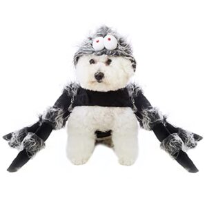 Coomour Dog Halloween Costume Pet Spider Costume Dog Halloween Cosplay Clothes Dress Up Accessories (M)