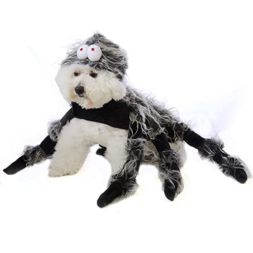 Coomour Dog Halloween Costume Pet Spider Costume Dog Halloween Cosplay Clothes Dress Up Accessories (M)