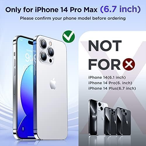 Simtect Ultra Clear Designed for iPhone 14 Pro Max Case [Non-Yellowing] [Strongly 10 FT Military Drop Protection] Slim Fit Yet Protective Shockproof Bumper with Airbag Case 6.7 Inch- Purple Edge