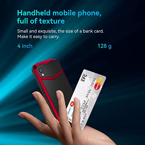 CUBOT Pocket 4 inch Smartphone Without Contract, Android 11 Mobile Phone, 4GB + 64GB, 128 GB Expandable, 3000mAh Battery, 16MP + 5MP Camera, 4G Dual SIM NFC, GPS, Face ID, Red