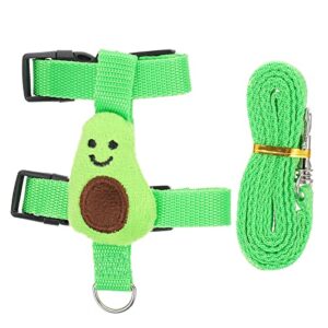 ipetboom bunny harness and leash: 1 set avocado adjustable small pet fruit summer outfit costume for rabbit kitten small animal hedgehog ferret piggies squirrel safety walking jogging