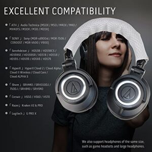 Replacement Headphone Headband Cover Grey and Upgraded Replacement Ear Cushions for Corsair Virtuoso RGB Wireless SE XT Gaming Headset