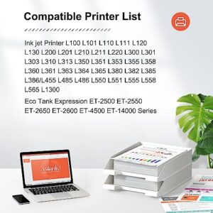 v4ink Compatible 664 XL Refill Ink Bottle Replacement for 664 XL T664 for Use with Epson EcoTank ET-2500 ET-2650 ET-4500 L210 L310 L120 L485 L350 Printer T664120 T664220 T664320 T664420-4 Bottles