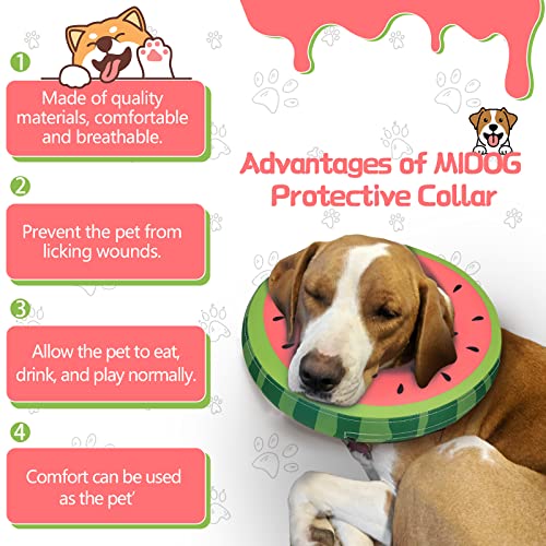 Dog Cone Collar for Small Medium Large Dogs for After Surgery, Pet Inflatable Neck Donut Collar Soft Protective Recovery Cone for Dogs and Cats - Alternative E Collar Does not Block Vision - Red,S