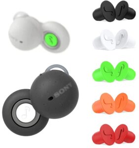 rqker eartips studs compatible with sony linkbuds, 5 pairs 5 colors reducing noise enhance sound quality soft silicone studs compatible with sony wf-l900 linkbuds 5 pairs