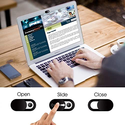 Anatch Camera Cover 3 PCS Webcam Cover Slide Camera Cover Protects Your Privacy Online for Computer Laptop MacBook Smartphone and More Accessories, Black