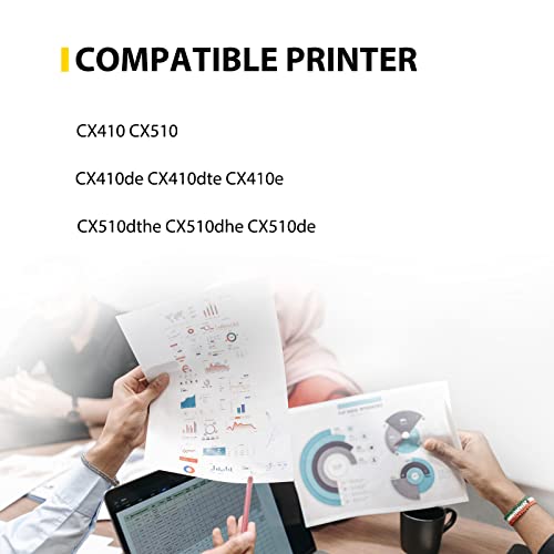 Jmomy 80C1HY0 Toner Cartridge Replacement for Lexmark 80C1HY0 801HY use with CX410 CX410de CX410dte CX410e CX510 CX510dthe CX510dhe CX510de Printer (3,000 Pages/Yellow)