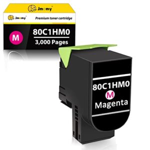 jmomy 80c1hm0 toner cartridge replacement for lexmark 80c1hm0 801hm use with cx410 cx410de cx410dte cx410e cx510 cx510dthe cx510dhe cx510de printer (3,000 pages/magenta)