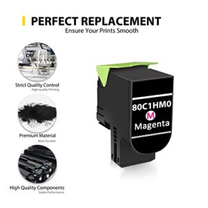 Jmomy 80C1HM0 Toner Cartridge Replacement for Lexmark 80C1HM0 801HM use with CX410 CX410de CX410dte CX410e CX510 CX510dthe CX510dhe CX510de Printer (3,000 Pages/Magenta)