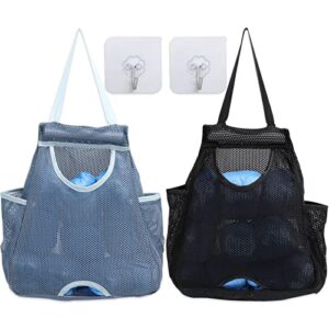 2pcs plastic bag holders grocery bags storage small dispenser pockets organizer, 8.6 inch x 10.2 inch
