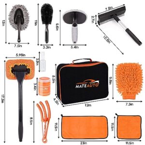 MateAuto Car Cleaning Kit Interior with Windshield Cleaning Tool, Car Care Supplies, Car Wash kit for Dashboards, Air Vents, Windows, Bodywork and Carpet