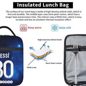 Lionel Paris Psg #30 Messi 2021 Meal Bag Insulated Lunch Bag Waterproof Reusable Lunch Box Ice Packs For Lunch Bags
