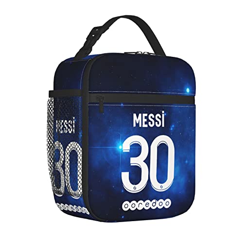 Lionel Paris Psg #30 Messi 2021 Meal Bag Insulated Lunch Bag Waterproof Reusable Lunch Box Ice Packs For Lunch Bags