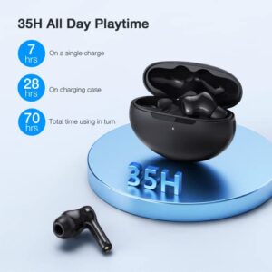 Wireless Earbuds Bluetooth Earbuds Environmental Noise Cancellation 70H Playtime Clear Calls Noise Cancelling Earbuds Bluetooth 5.3 in Ear Earphones Charging Case Game/Music Mode Headphones for Work