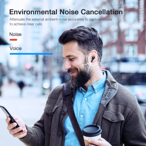 Wireless Earbuds Bluetooth Earbuds Environmental Noise Cancellation 70H Playtime Clear Calls Noise Cancelling Earbuds Bluetooth 5.3 in Ear Earphones Charging Case Game/Music Mode Headphones for Work