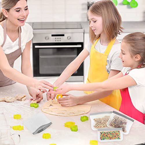 Silicone Freezer Bags Reusable Food Storage Bags BPA Free Food Storage Bags with Freezer Sets include 6 Reusable Gallon Bags Freezer,3 Sandwich Bags Reusable and 3 Snack Bags for Storage Food