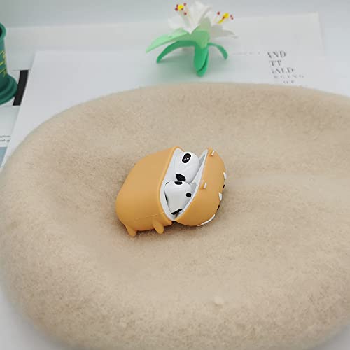 ZEPTY Compatible for AirPods 3 Case Cover 2021, Shiba Inu Corgi Dog Design Kids Teens Boys Girls Women Cute Funny Cool Silicon Cartoon 3D Shell Cover for AirPods Case 3rd Generation - Corgi