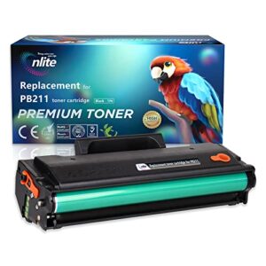 enlite pb211ev replacement toner cartridge for pantum pb211 pb-211ev, compatible with p2502w m6552nw p2502 p2500 p2500nw p2506w m6500 m6550nw m6600nw m6602n series printers, pages up to 1600