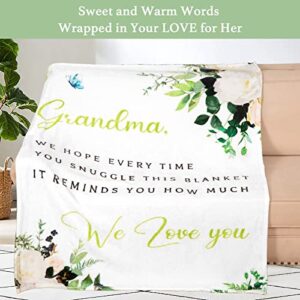 Mothers Day Blanket Gifts for Grandma, Gifts for Grandma, Grandma Birthday Gifts, Grandma Gifts, Great Grandma Gifts, Grandma Blanket Soft Throw Blanket 60" x 50"