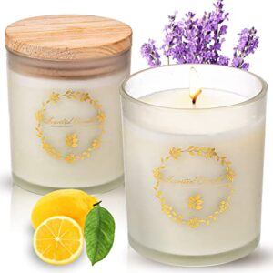 2 pack scented candles set for women, candles for home scented, aromatherapy candle gifts for mothers day, 100% soy wax candles with essential oils to stress relief