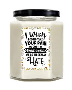 get well soon gifts for women – sympathy gifts - thinking of you, after surgery, sorry for your loss, condolence, divorce, cancer gifts for women, men, sister, best friend - lavender candle 8 oz